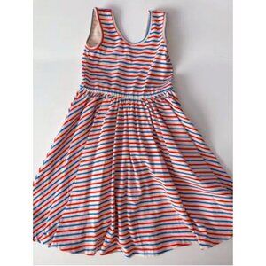 Alice + Ames Girls Red White Blue Stripe Dress Size 8 USA Made Cotton